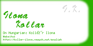 ilona kollar business card